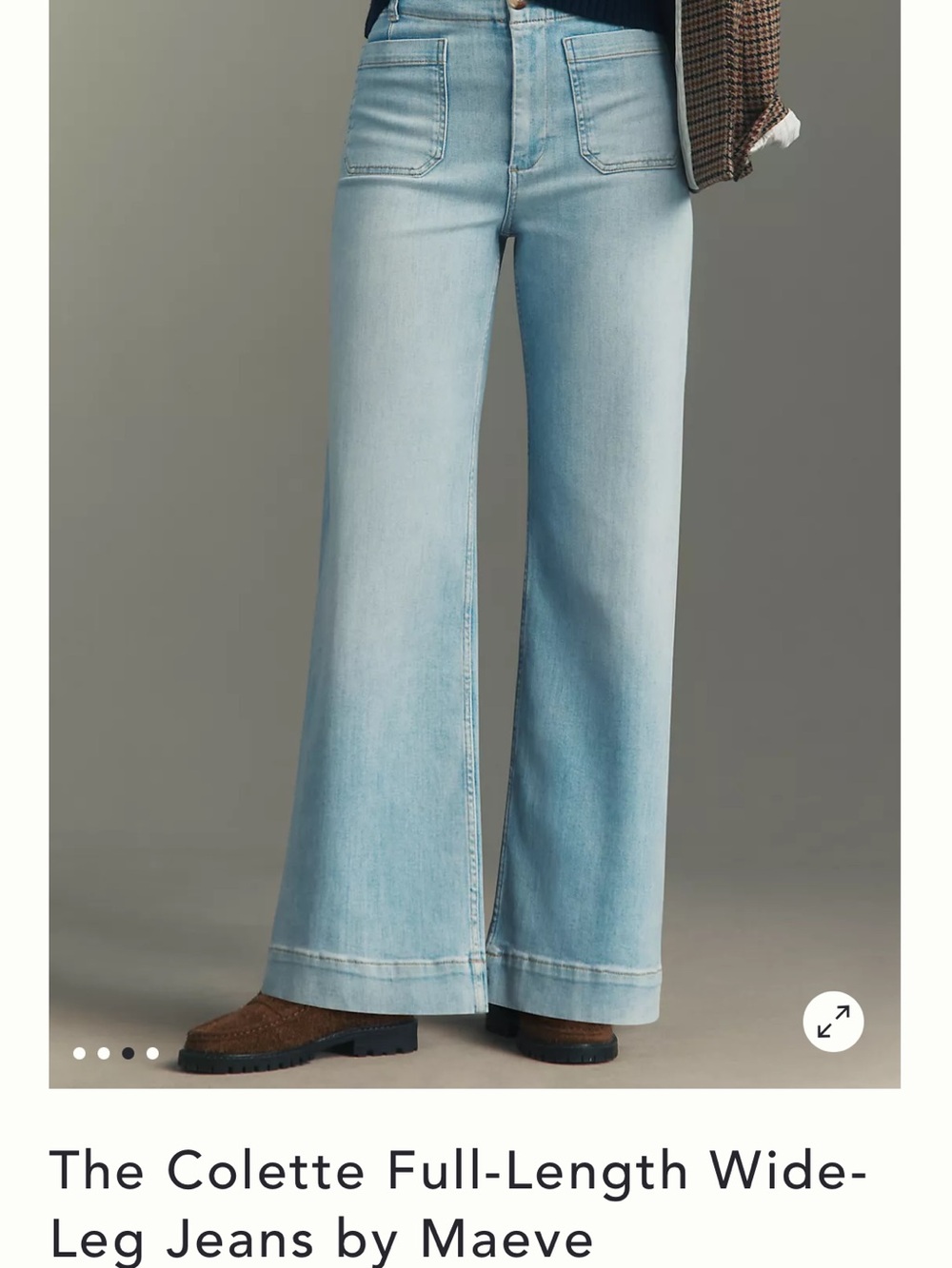 Maeve Light Blue Wide-Leg Colette Jeans in color: ‘light denim’ size 26 - Picture 1 of 14